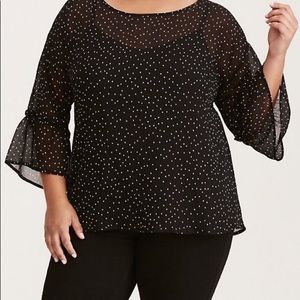 Torrid polka dot blouse